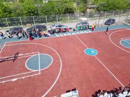 სამტრედიაში გალაკტიონის ქუჩაზე ახალი საკალათბურთო მოედანი საზეიმოდ გაიხსნა