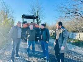 სამტრედიაში შიდა საუბნო გზები წესრიგდება 