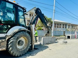 სამტრედიაში სანიაღვრე არხების მოწყობის სამუშაოები  მიმდინარეობს