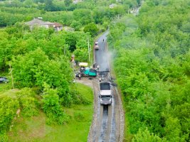 დიდ ჯიხაიშში, 29-ე ქუჩაზე ასფალტ-ბეტონის გზა იგება