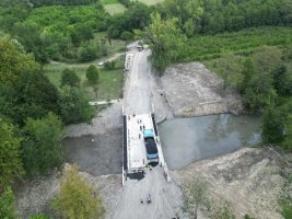 სოფელ ნაბაკევში ახალი ხიდის მშენებლობა დასრულების ფაზაშია