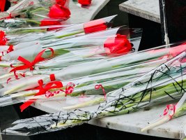 სამტრედიაში 9 აპრილს გმირთა ხსოვნის პატივსაცემად მემორიალი ტიტებით შეიმკო