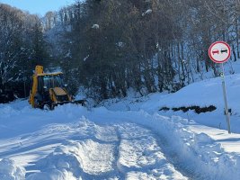 სამტრედიის მუნიციპალიტეტის მაღალმთიან სოფლებში თოვლის გაწმენდითი სამუშაოები აქტიურ რეჟიმში მიმდინარეობს