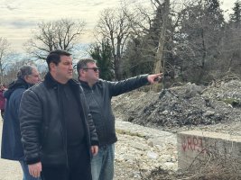 სამტრედია, სოფელ ჭაგანში მდინარე ჭურთავაზე ნაპირსამაგრი სამუშაოები მიმდინარეობს