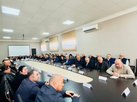 სამტრედიის მუნიციპალიტეტის მერიაში სამუშაო შეხვედრა გაიმართა