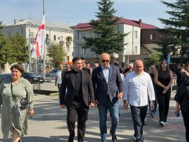 სამტრედიაში სოხუმის დაცემის 33-ე წლისთავთან დაკავშირებით დაღუპულ გმირთა ხსოვნას პატივი მიაგეს